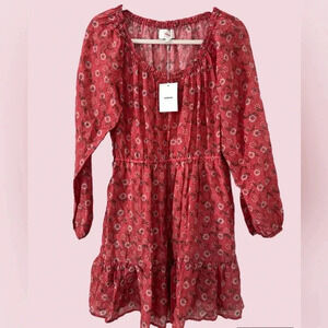 Xirena Jia Floral Silk Blend Mini Dress Coral Blush